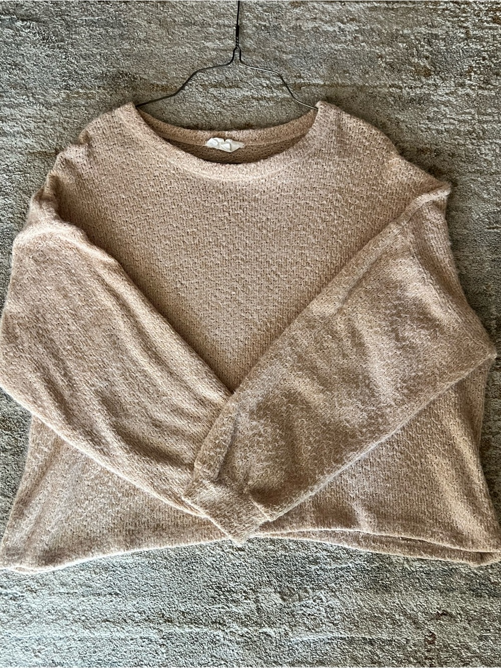 Dress Up Cozy Women's Crewneck Sweater in Light Beige
